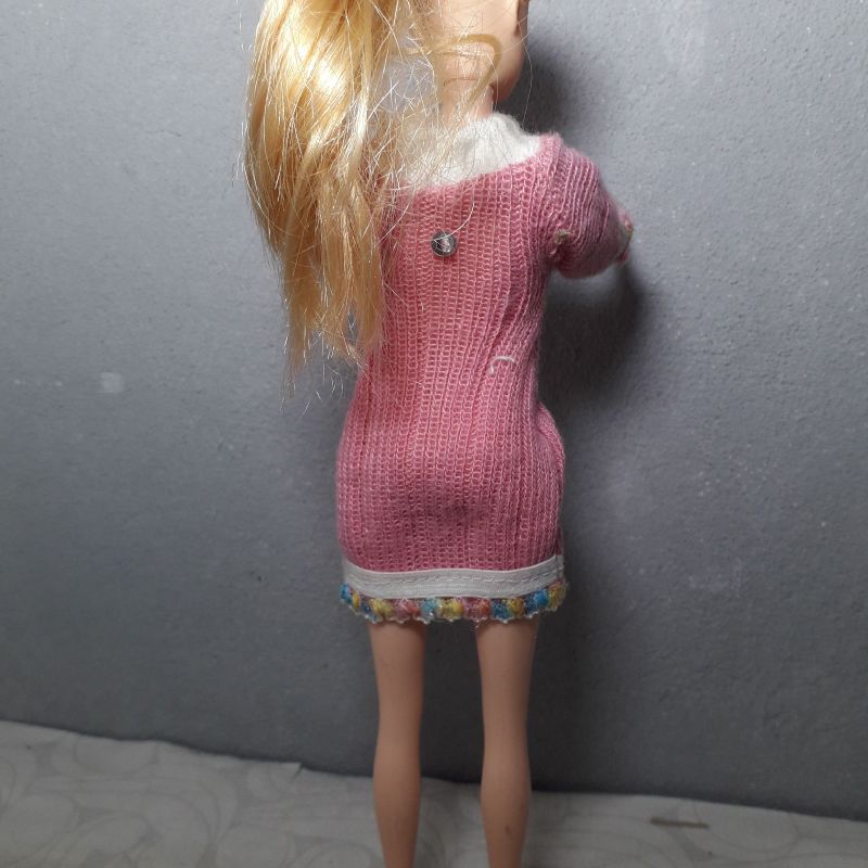Vestido de crochê para boneca barbie