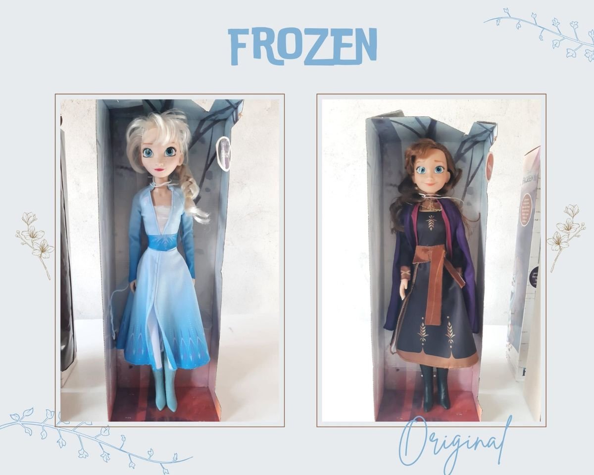 Boneca Frozen 2 - Elsa + Anna 55 cm Disney Baby Brink