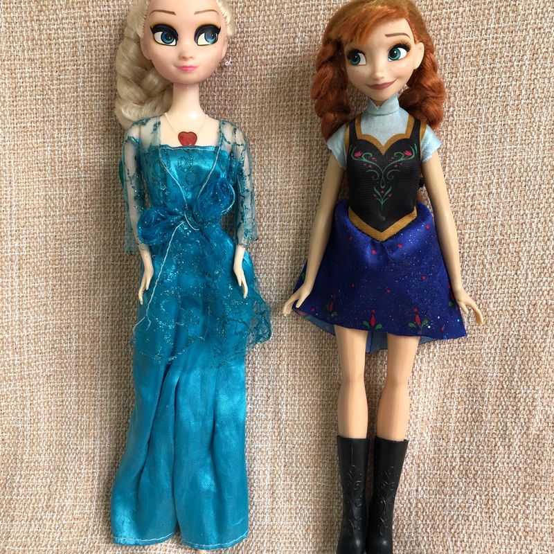 Kit Com 2 Boneca Do Filme Frozen Musical Ana E Elsa 30cm