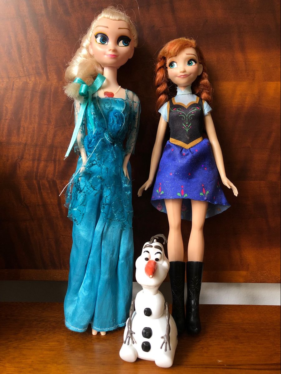 Kit Com 2 Boneca Do Filme Frozen Musical Ana E Elsa 30cm