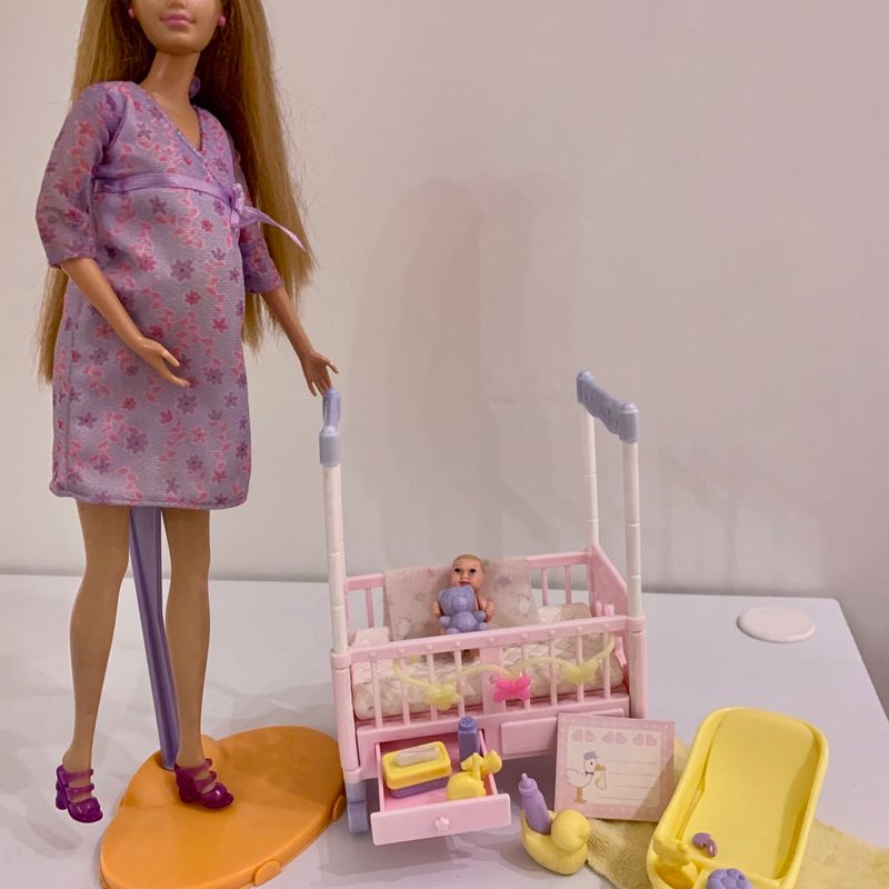 Boneca Grávida Midge Barbie Happy Family Mattel 2003 + Berço (item  Colecionador Completo) | Brinquedo Barbie Usado 89508301 | enjoei