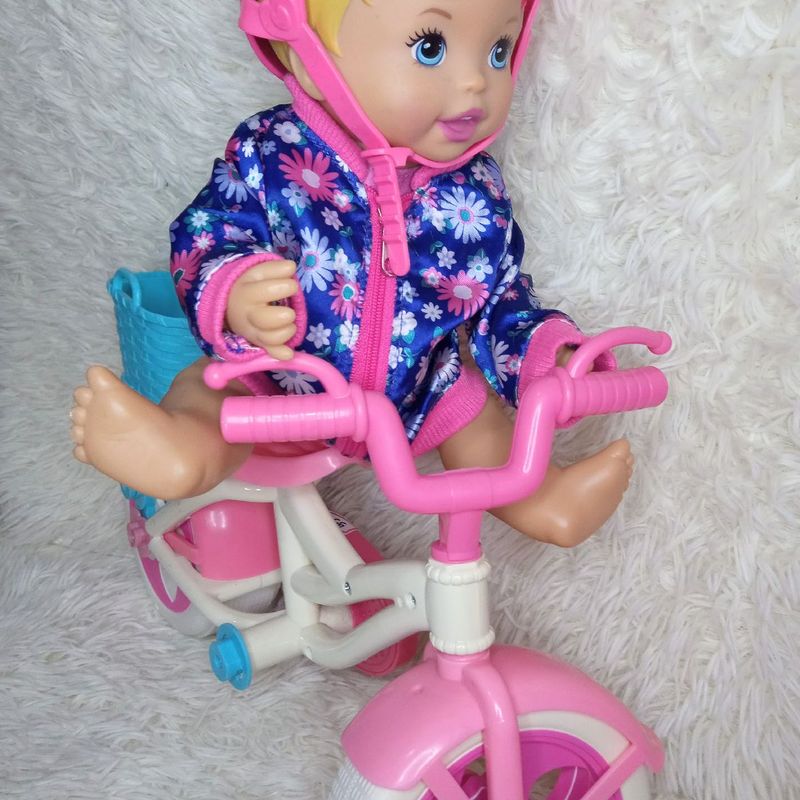 Boneca Little Mommy com Bicicleta Brinquedo Mattel Usado