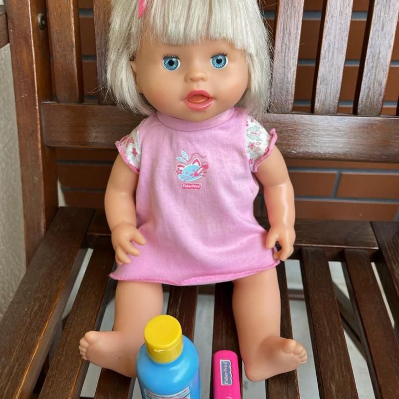 Fisher price little hot sale mommy baby doll