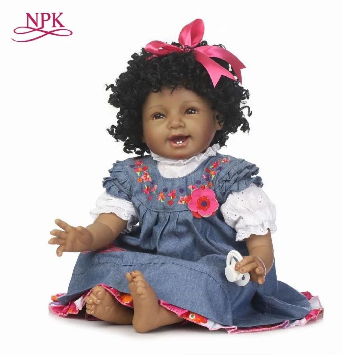 Boneca Bebê Reborn Real 100% Silicone Negra Cabelo Cacheado - Cegonha Reborn  Dolls - Bonecas - Magazine Luiza