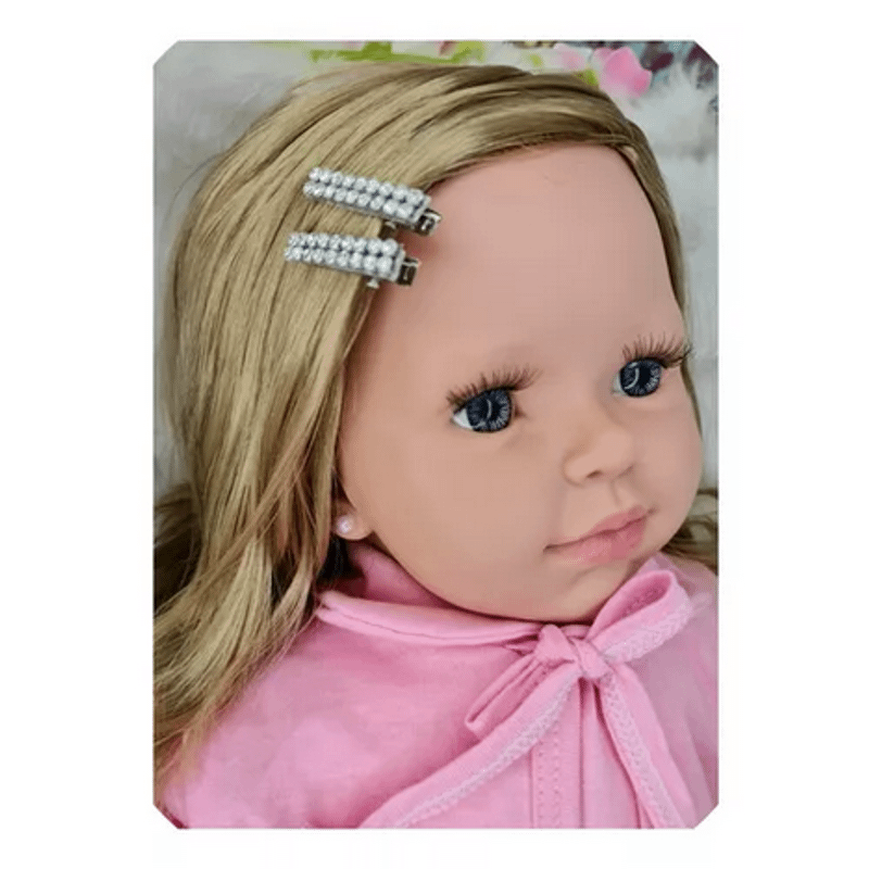 Boneca Tipo Reborn Bebê Realista+ Kit Acessórios 14 Ítens - USA