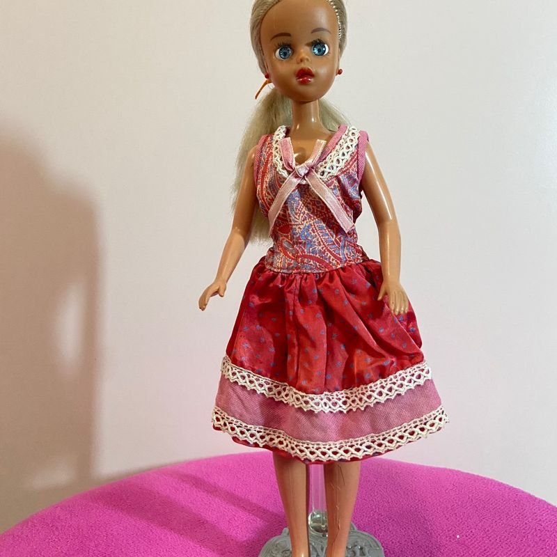 Roupa Original Barbie Moda Em Dobro - Estrela - Antiga -1988 - R$ 85,90