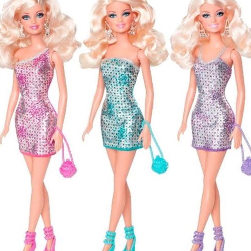 Barbie Original Glitter Clássica Com Roupa e Acessórios Escolha a Sua