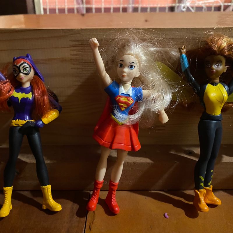 6 Bonecas Mulher Maravilha, Batgirl, Harley Quinn, Mera - Dc