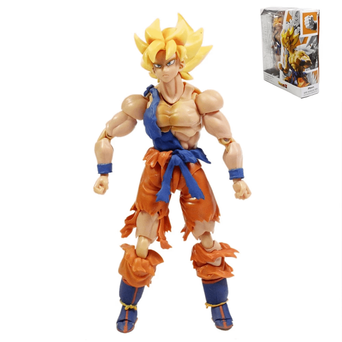 Boneco Action Figure Estatua Miniatura com 1 Perna Colada Na Cintura ...