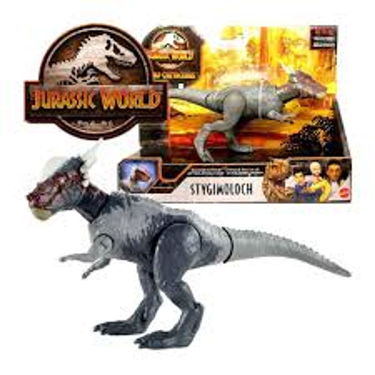 Boneco Dinossauro Stygimoloch Jurassic World Mattel Filme E Série Mattel Nunca Usado 68579422