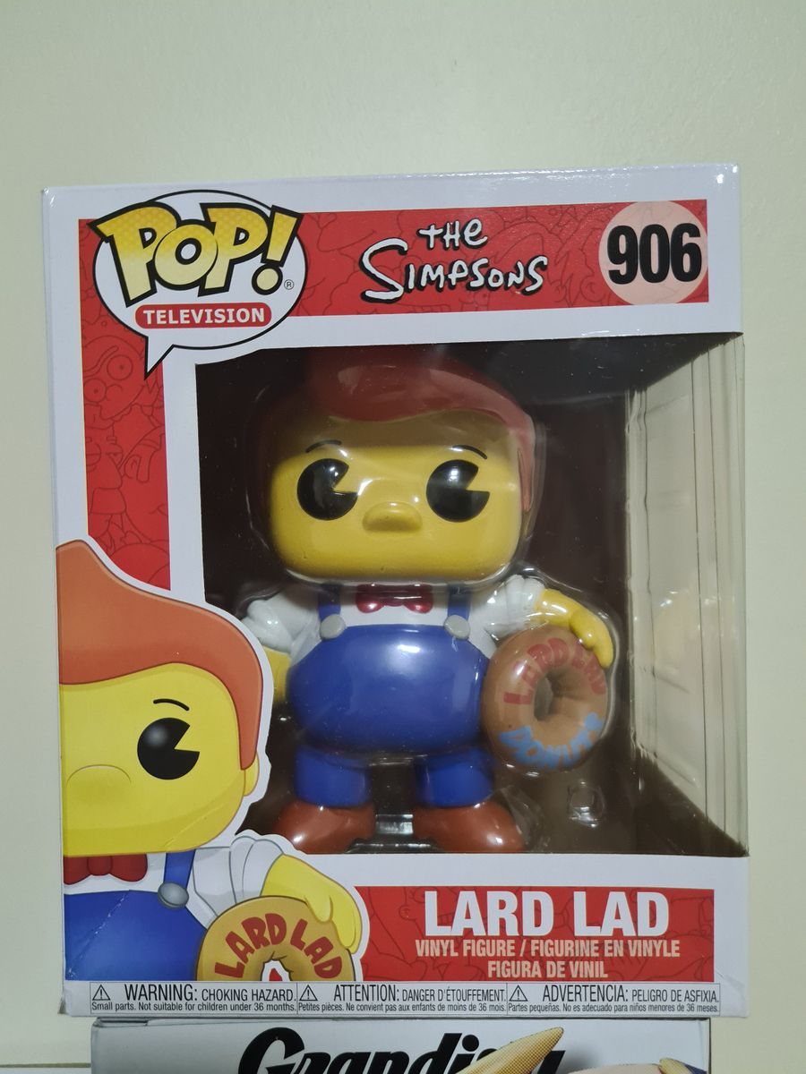 Boneco Funko Pop Grande 16 Cm Lard Lad C/ Donuts 906 Os Simpsons
