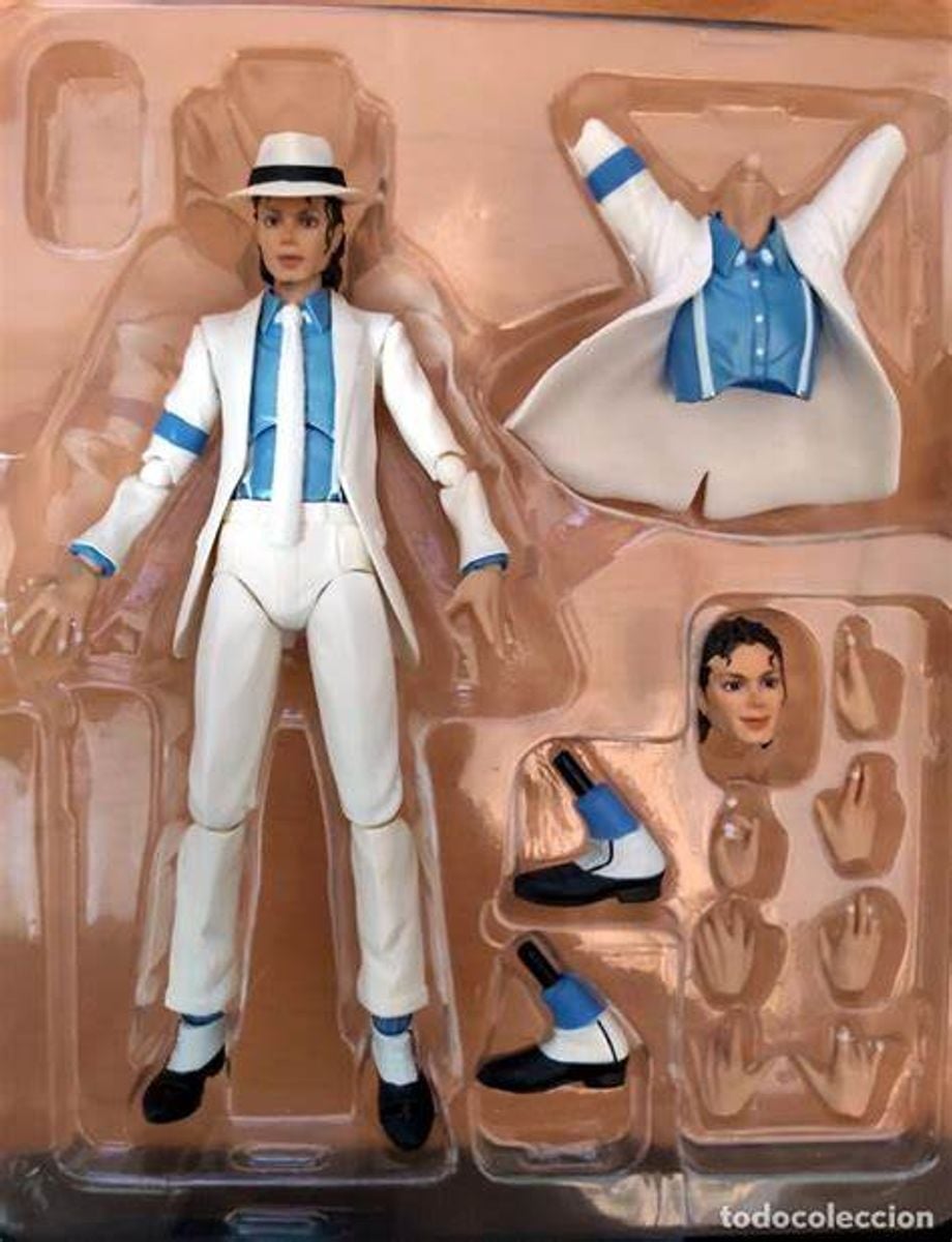 Boneco Michael Jackson Moonwalk Shf 15cm - | Brinquedo Michael