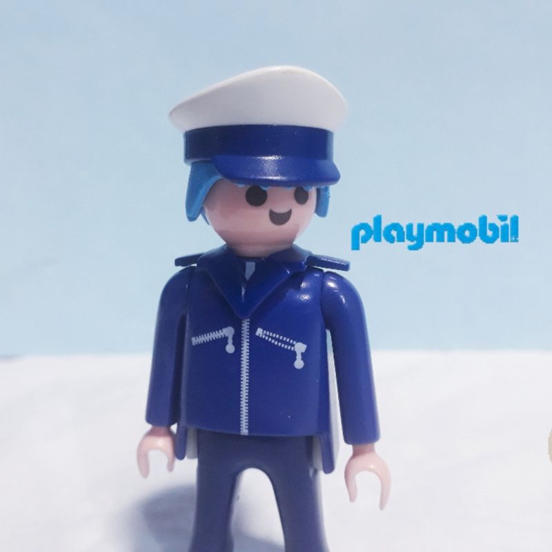 Boneco Playmobil Piloto de Avi o com Cabelo Azul Brinquedo