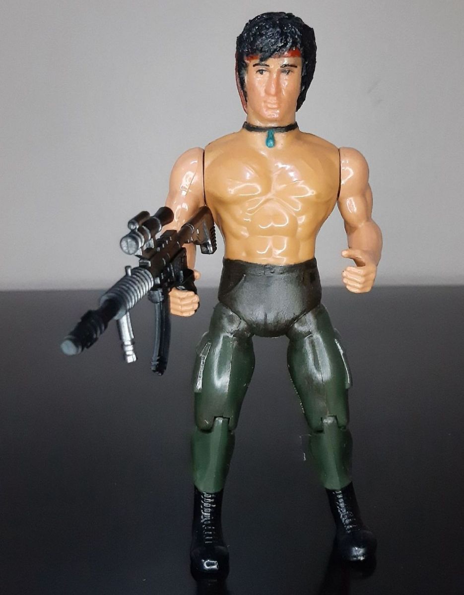 Boneco Rambo sem Camisa Anos 80 da Glasslite Repaint 4 | Brinquedo ...