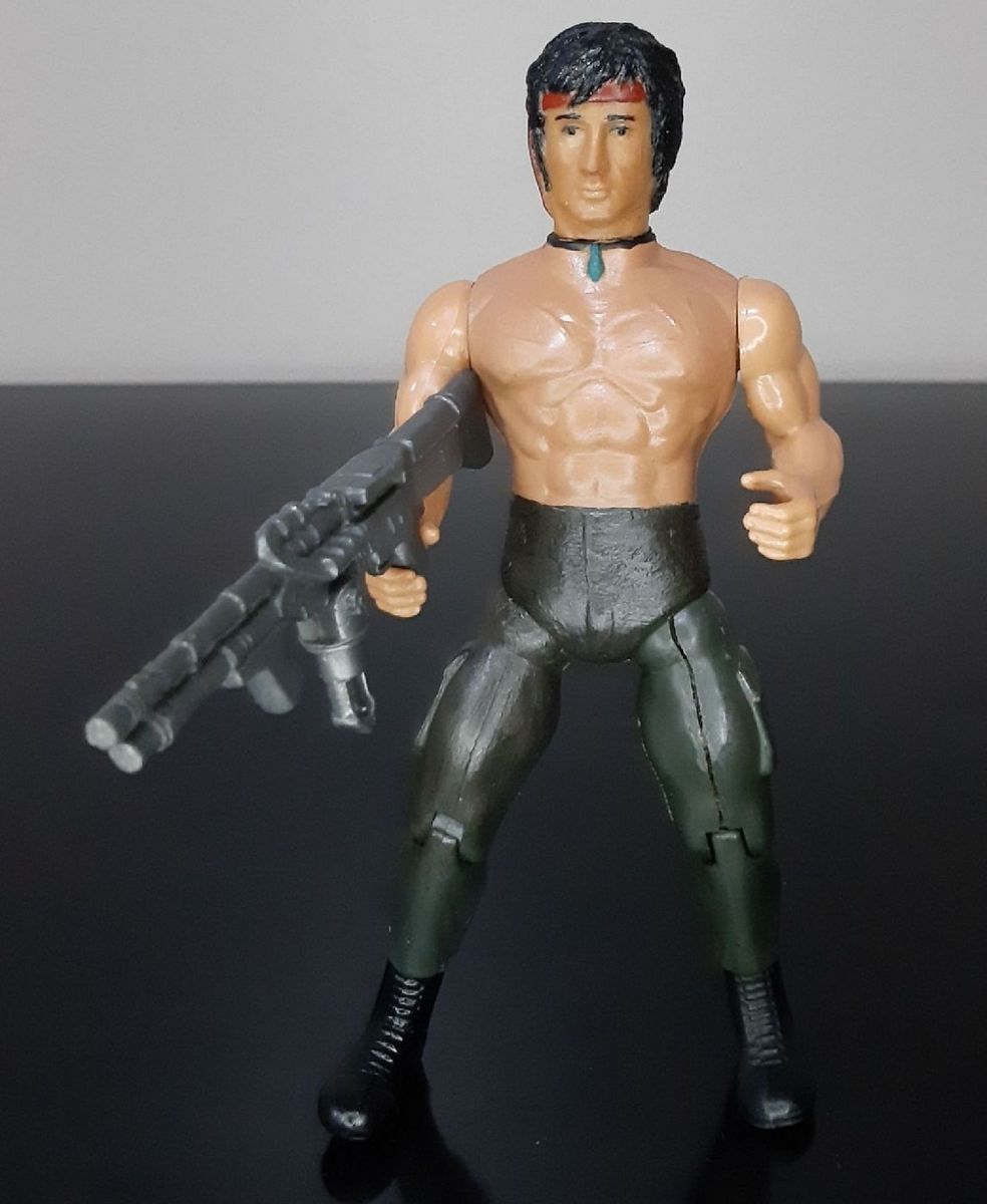 Boneco Rambo sem Camisa Anos 80 Glasslite Repaint | Brinquedo Glasslite ...
