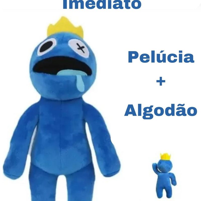 Boneco Blue Babão Rainbow Friends Jogo Roblox Azul Pelúcia