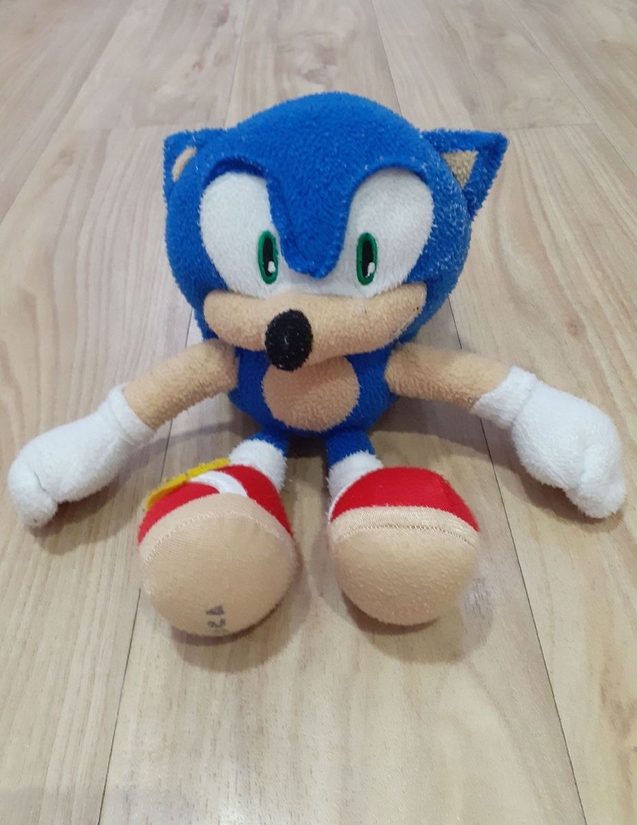 Boneco Pelúcia Sonic Grande 36 Cm Antialérgico