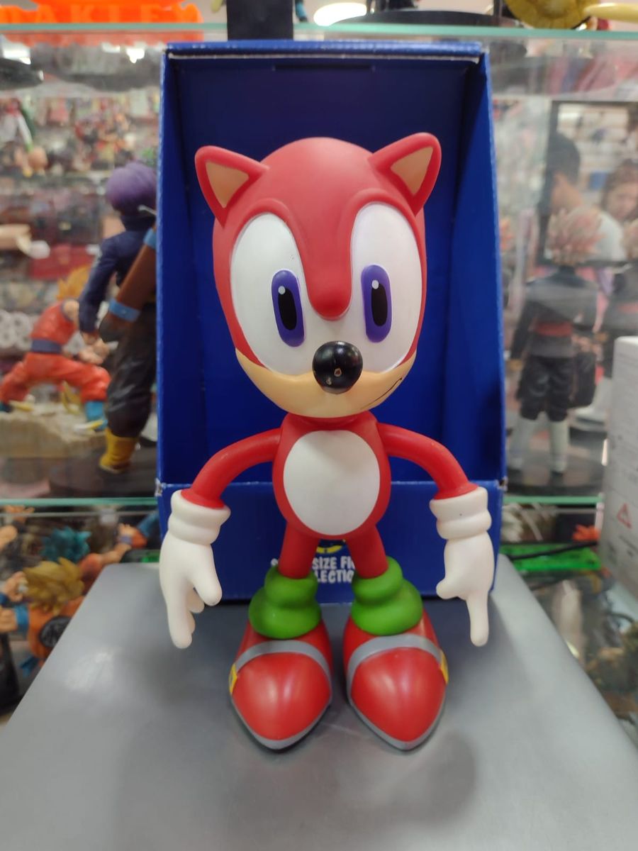 Sonic e Sonic Vermelho Collection - 2 Bonecos Grandes - Super Size