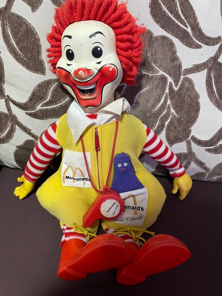 Boneco Vintage Mcdonalds Ronald Mcdonald 21 (1978) com Apito | Cacareco ...