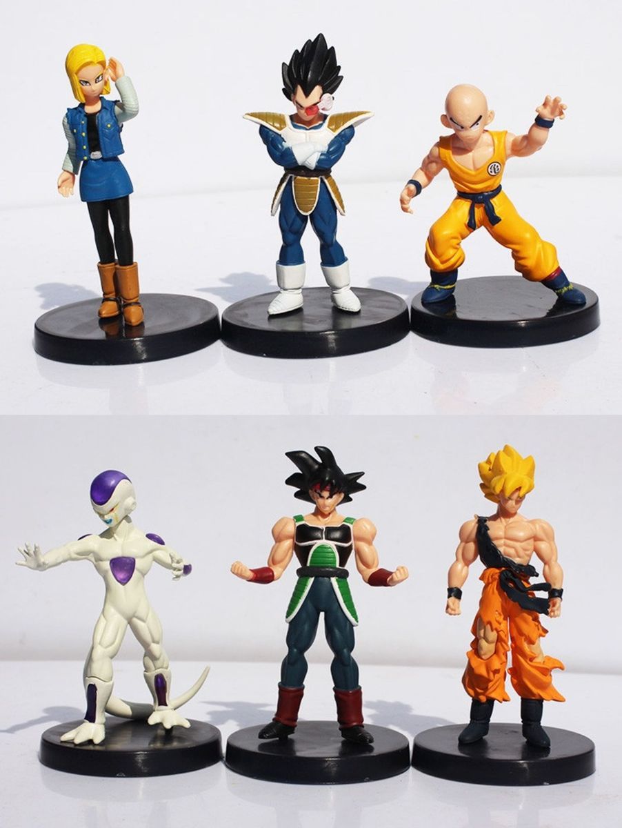 Boneco Dragon Ball Z Goku Ssj Articulado 18cm Freeza Vegeta Picolo coririm