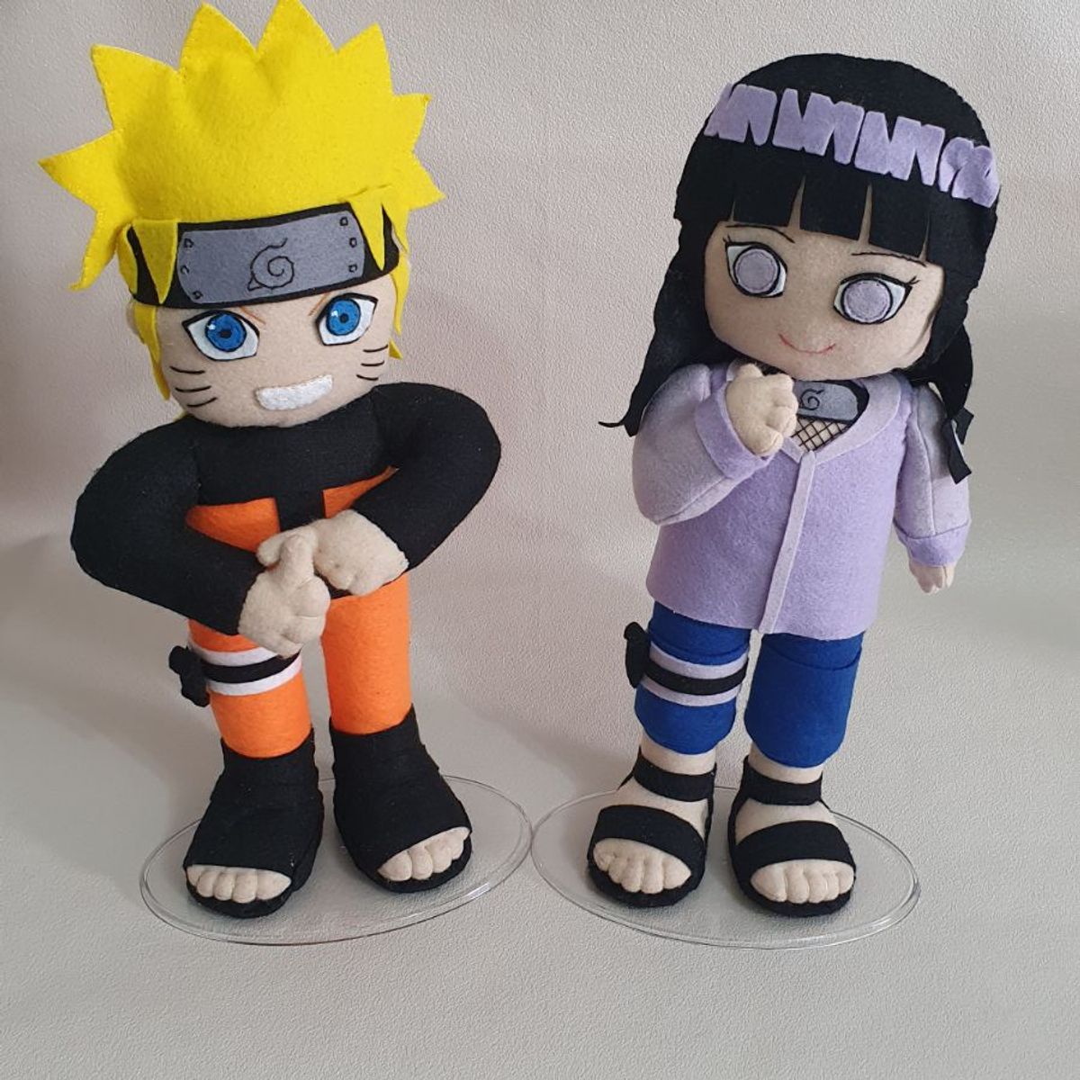 Bonecos em Feltro Naruto e Hinata, Filme e Série Artesanal Usado 83460134