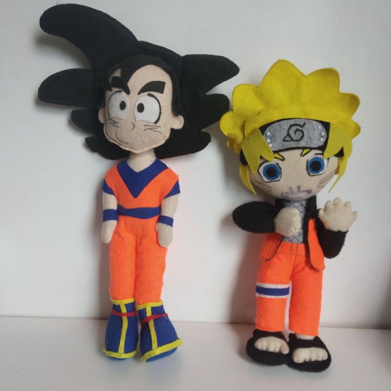 Boneco Goku Dragon Ball feltro