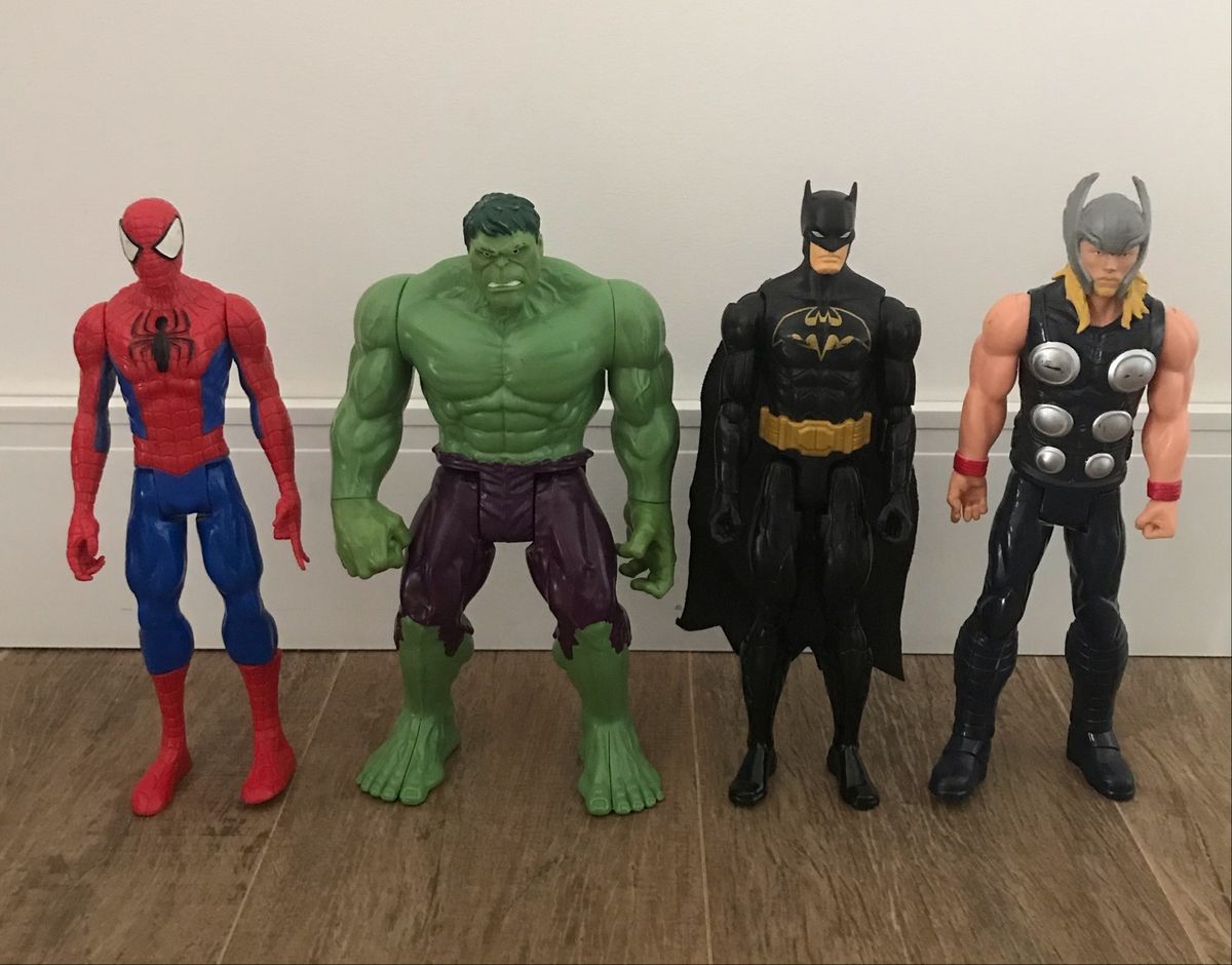 Bonecos Grandes Marvel Dc Vingadores Hulk Thor Batman Homem-aranha ...