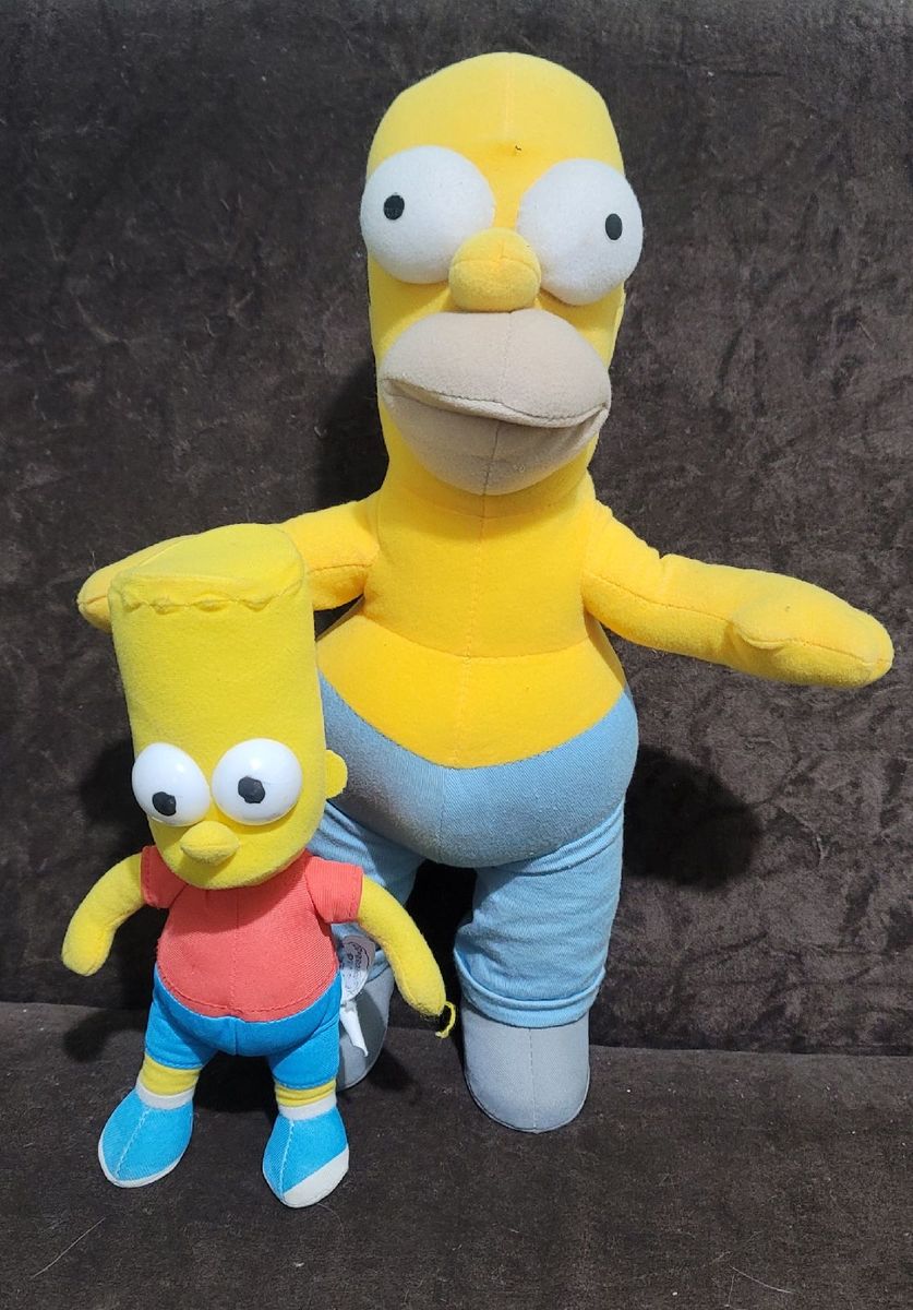 Bonecos Homer e Bart Simpson Pelúcias Originais | Os Simpsons Usado  96428031 | enjoei