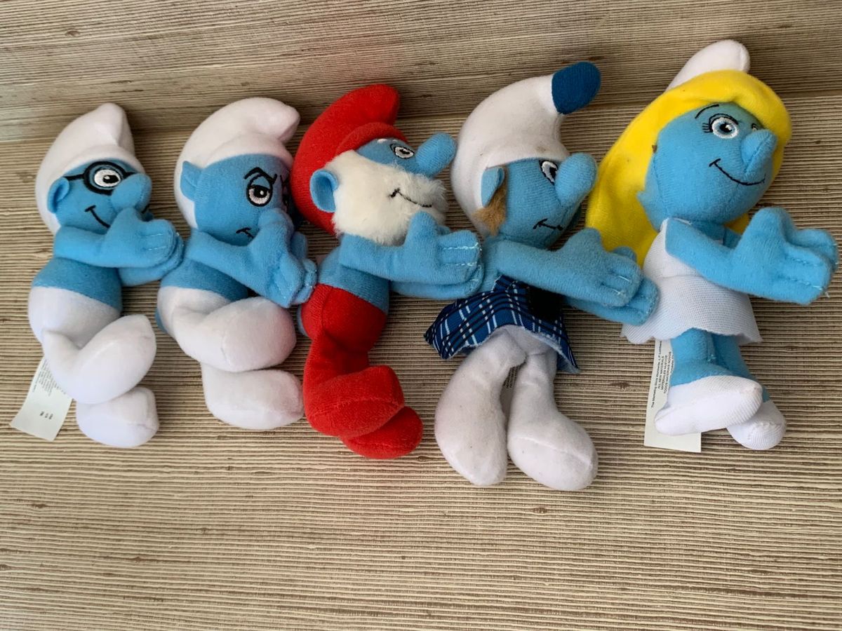 Bonecos Pelúcia Os Smurfs Kit com 05 Coleção 2011 Mcdonalds | Pelúcia ...