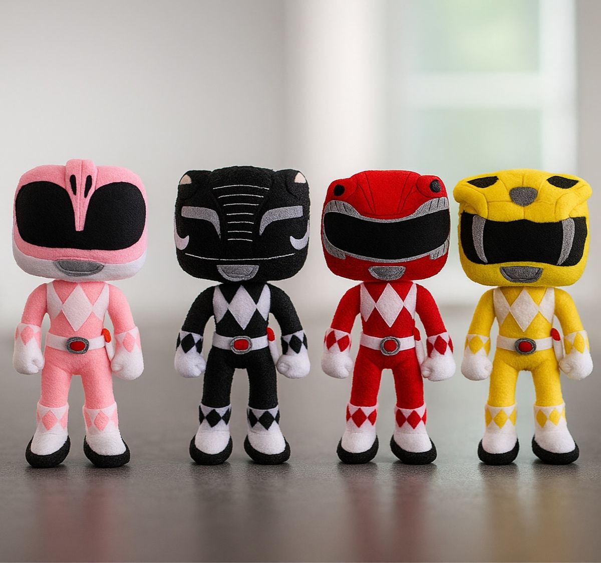 Bonecos Power Rangers - Estilo Funko Pop em Feltro | Item de Música ...
