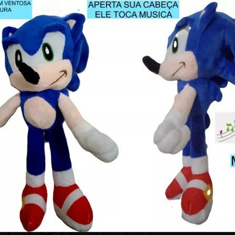 Boneco Pelúcia Turma do Sonic Infantil Para Escolher