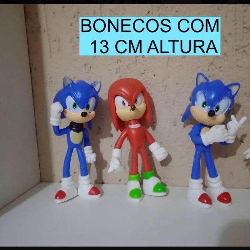 Boneco Sonic Azul Clássico 30cm Action Figure Articulado