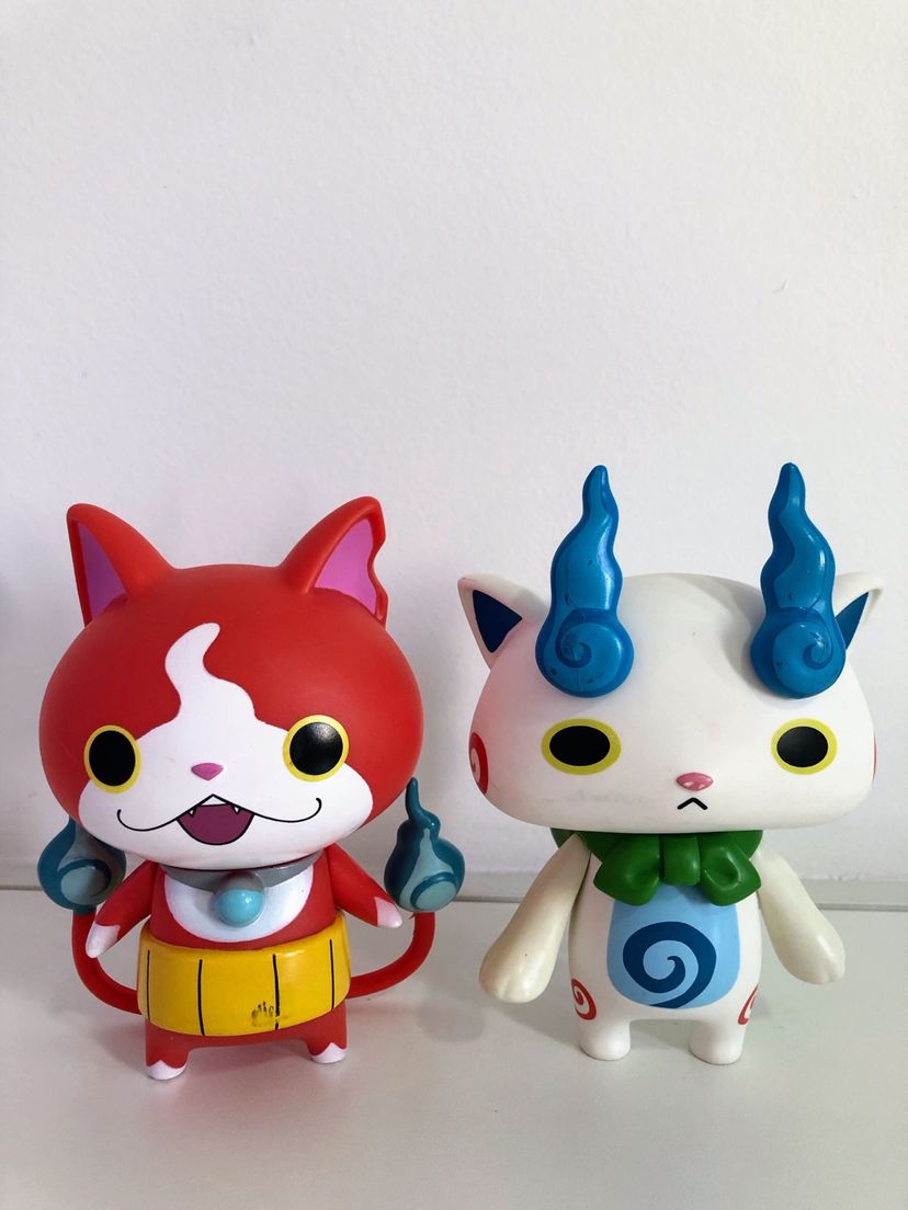 Bonecos Yo Kai Watch Jibanyan e Komasan | Brinquedo Hasbro Usado ...