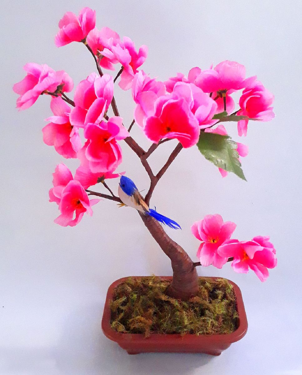 Bonsai Artificial Sakura Cerejeira Item de Decoração Banzai Nunca
