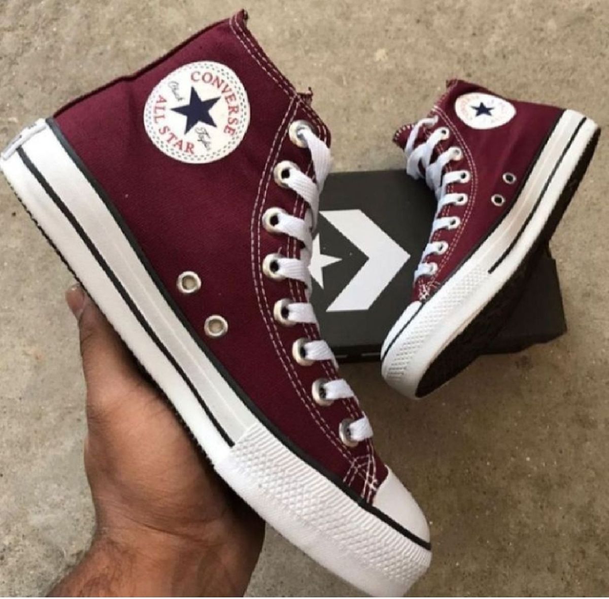 all star botinha vinho