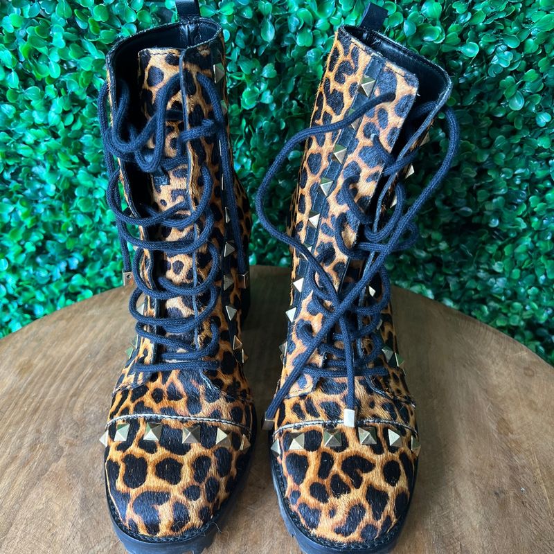 Bota animal print schutz fashion