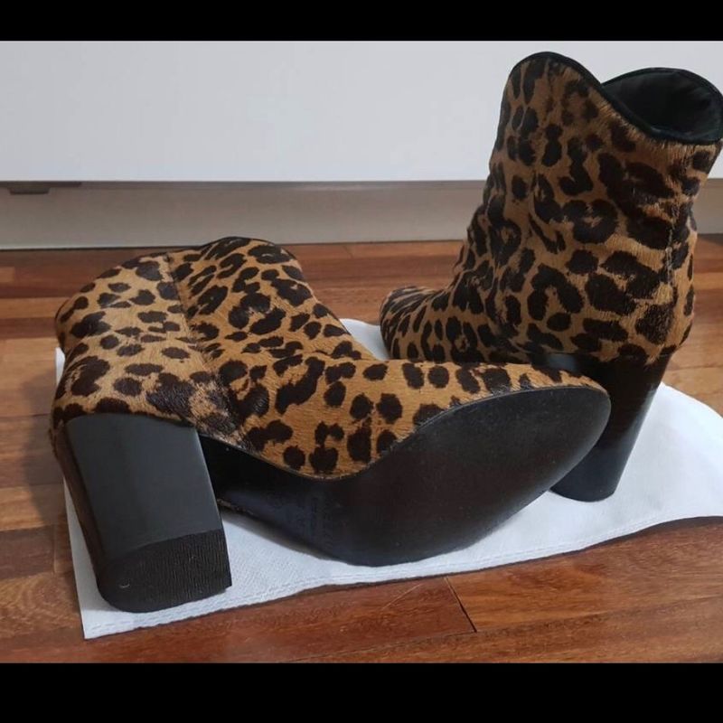 Bota Animal Print On a Bota Feminina Arezzo Usado 33892689 enjoei