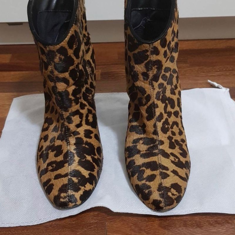 Bota Animal Print On a Bota Feminina Arezzo Usado 33892689 enjoei