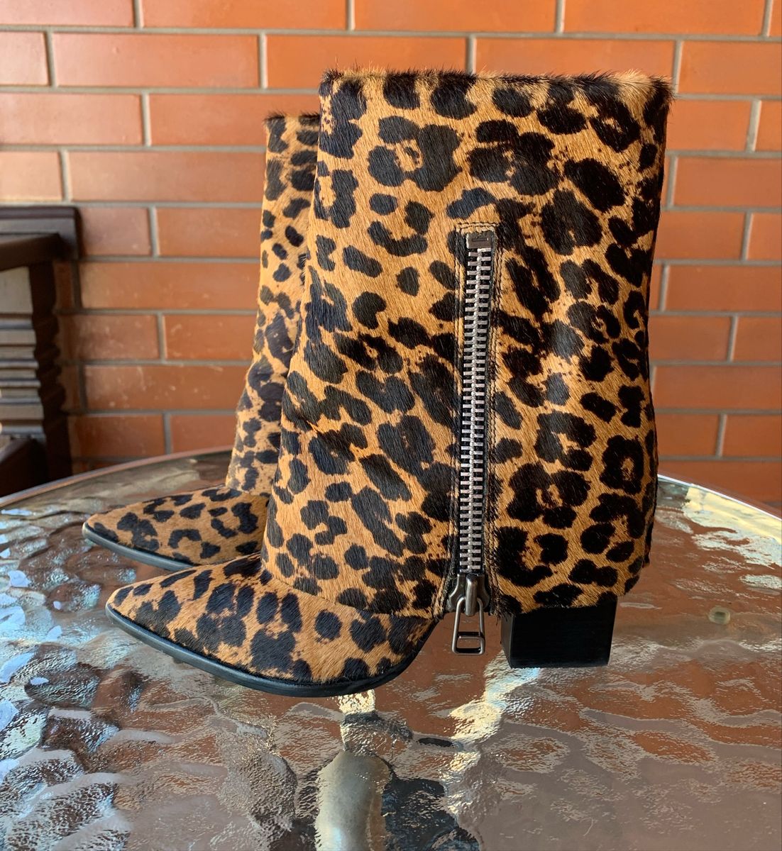 bota animal print arezzo