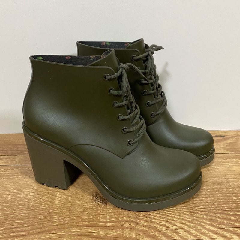 Bota Feminina Bota Boaonda Bota Ankle Boot Verde Musgo Bota