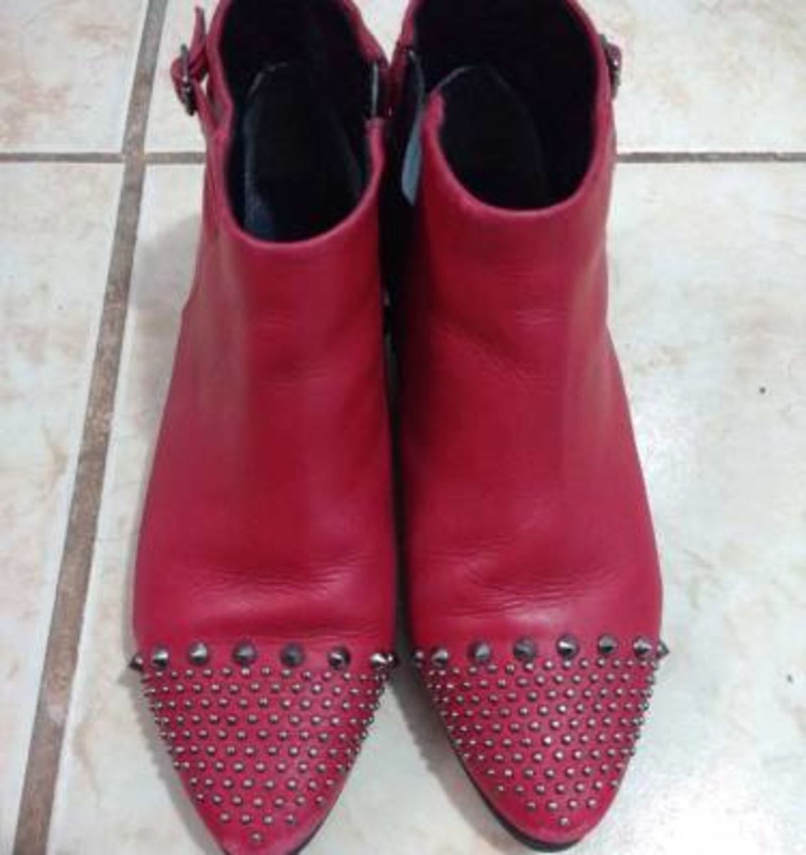 bota cano curto bottero vermelha