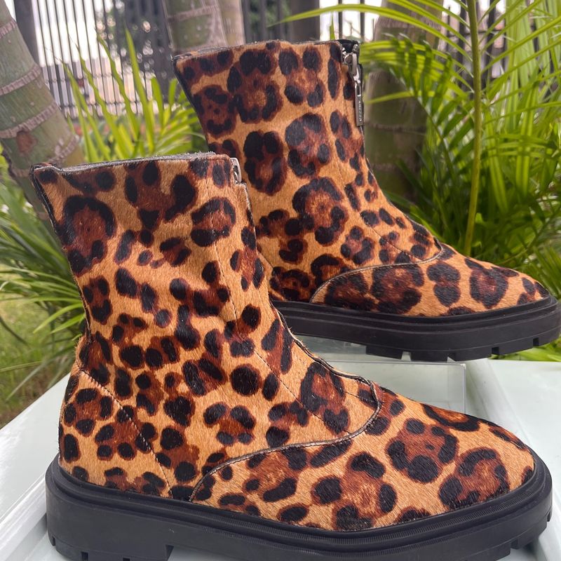 Bota Cano Looks Bota Animale 2018 Bota Arezzo Animal Print Pelo