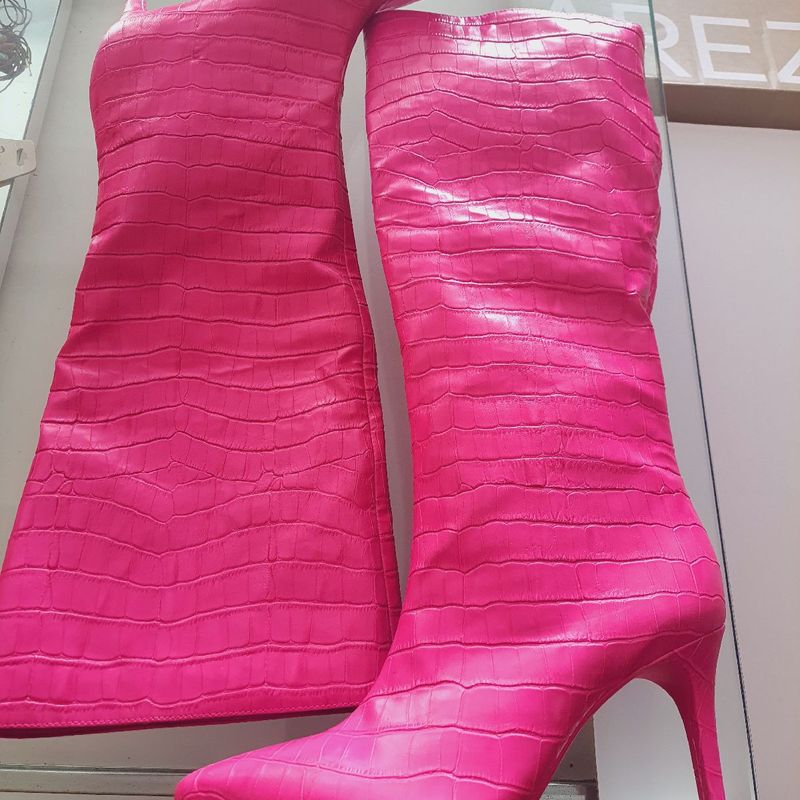 Bota Arezzo Rosa 35 Bota Feminina Arezzo Nunca Usado 95450425