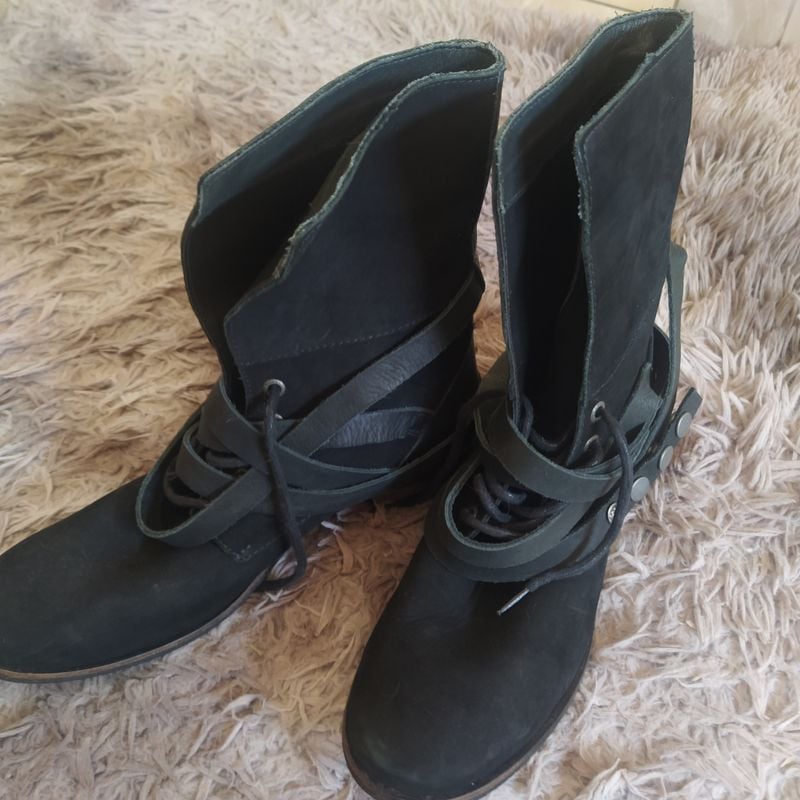 Bota biker hot sale preta