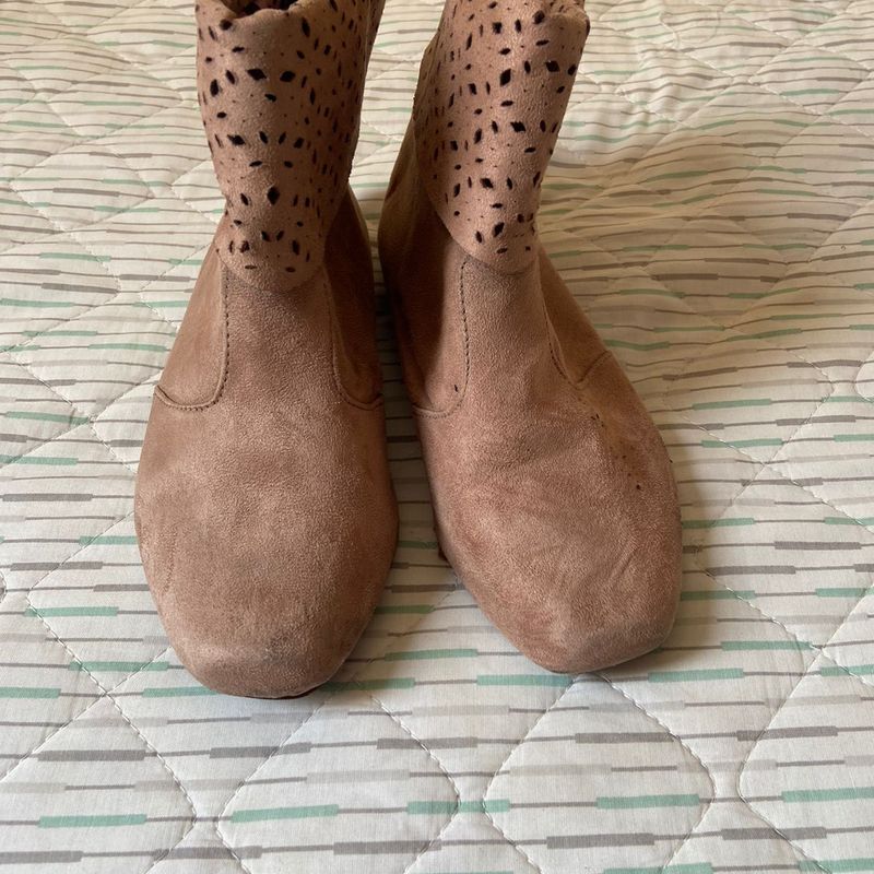 Bota Camurça Caramelo Cano Baixo Moleca Usado 110063535 enjoei