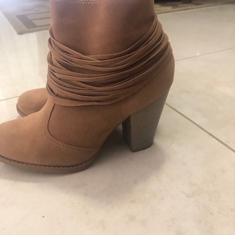 Bota Camurça Caramelo Nobuck Bota Feminina Moleca Usado 90175357
