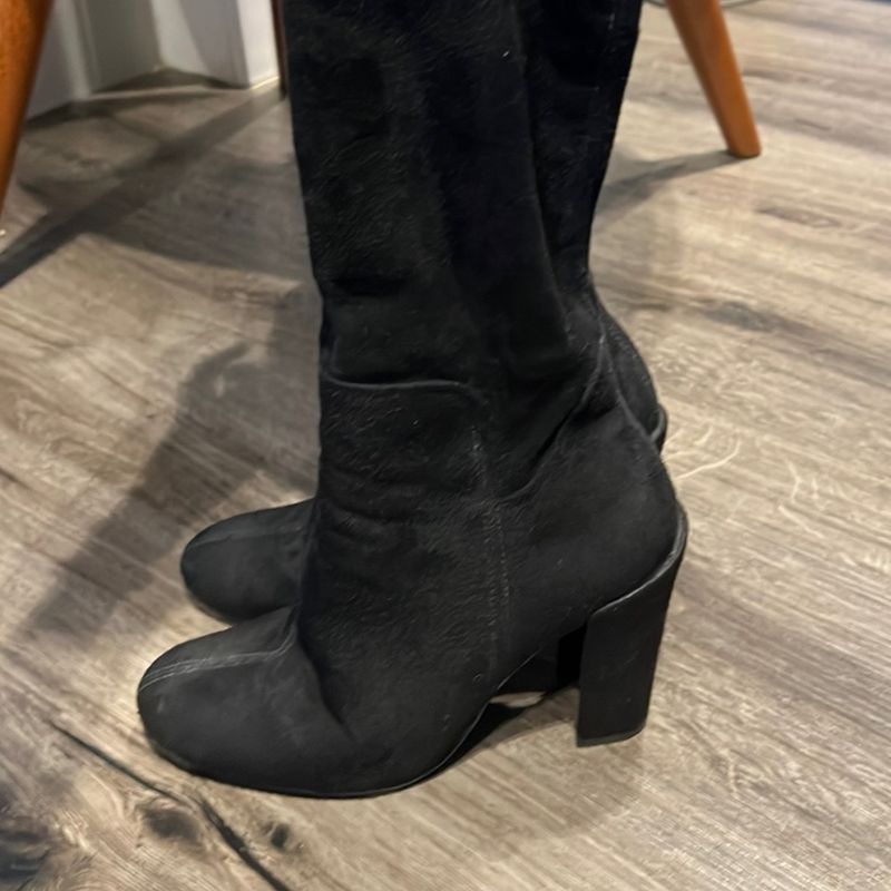 Bota Camur a com Elastano Cano Alto Arezzo 34 Bota Feminina