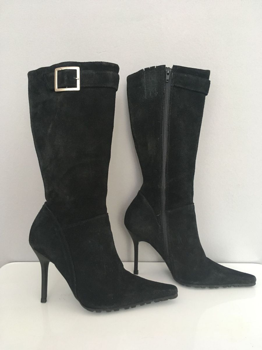 bota bico fino cano alto