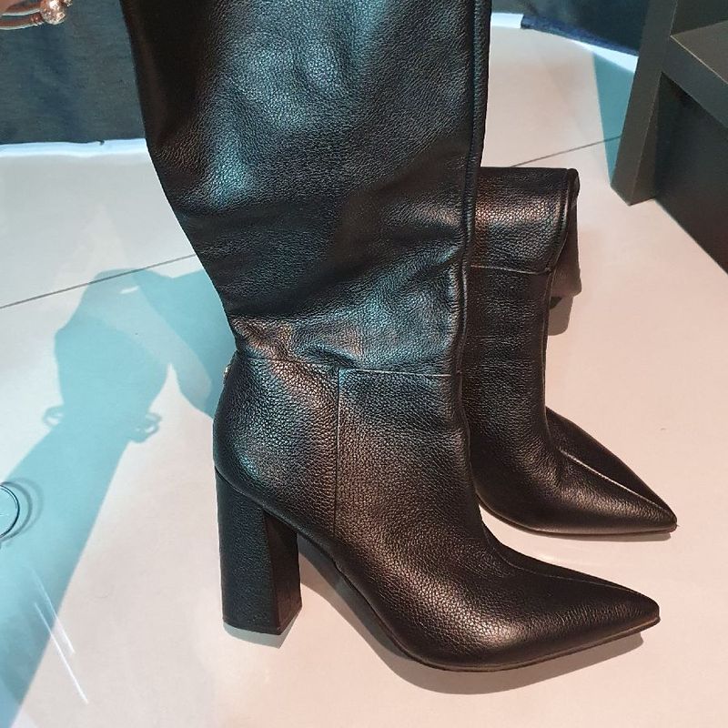 Bota Cano Alto Jorge Bischoff de Couro Bota Feminina Jorge Bischoff Nunca Usado 96743697 enjoei