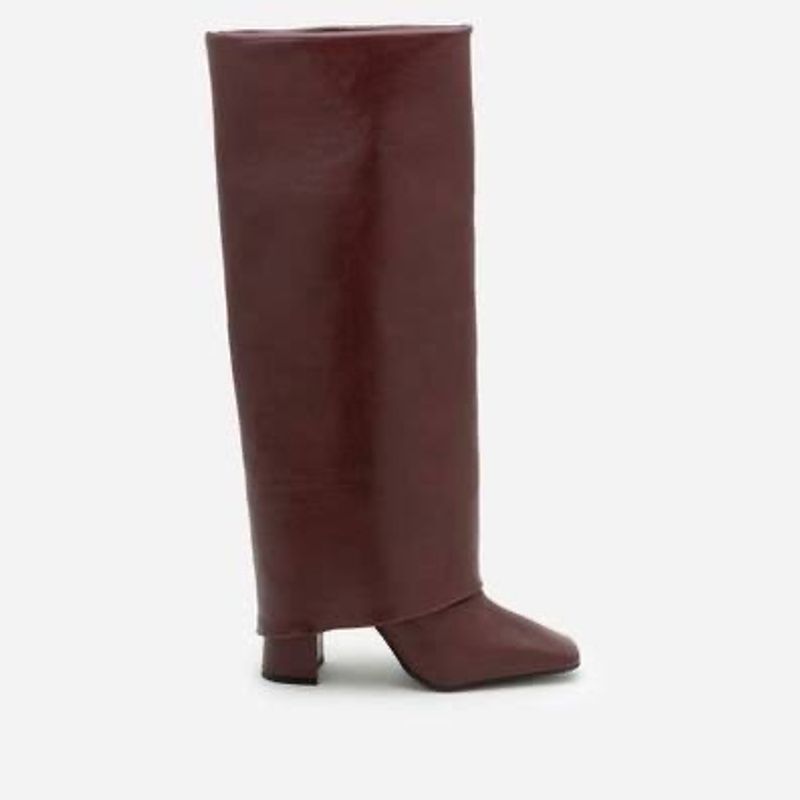 Bota Cano Alto Lapela Vinho Renner Nunca Usado 125768302 enjoei